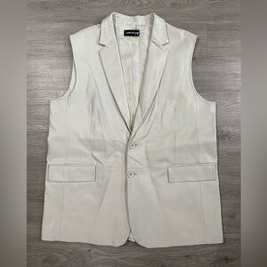 Lamarque Cream‎ Sleeveless Blazer Vest